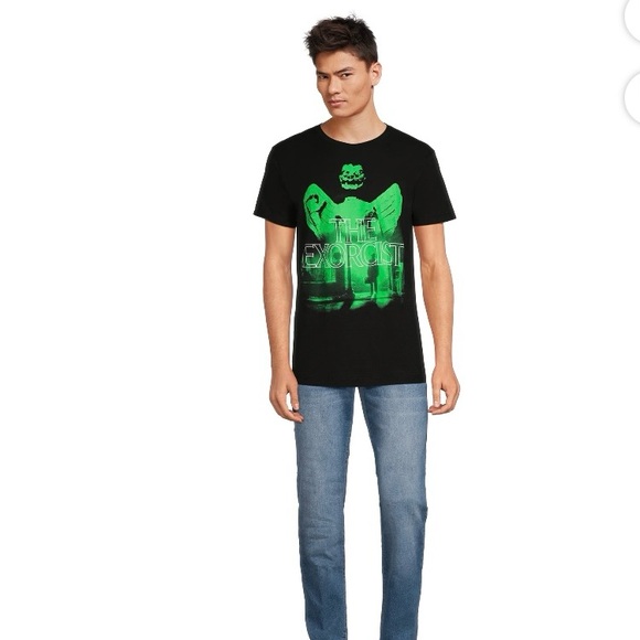 🚦The Exorcist Movie Black Cotton Graphic T-shirt Size S 34/36 - Picture 4 of 9